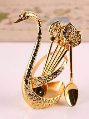 Swan Coffee Dessert Spoon Set